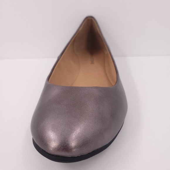 Sun + Stone Eliana DK Pewter Pumps Slip-On Round Toe Cushioned Womens 10 M NEW - Picture 15 of 16
